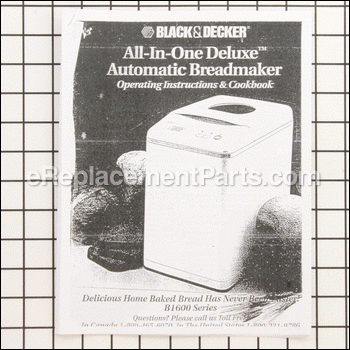Owners Manual - OM-B1600:Black and Decker