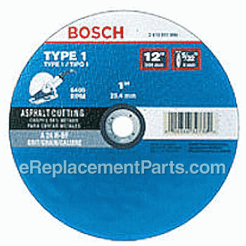 Grinding Wheel - 14 Diameter, 5/32 Thick, 1 Arbor - CWPS1A1400:Bosch
