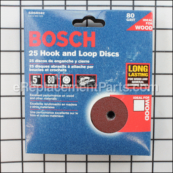 25-Pack Hook and Loop 80-Grit 5 8 Vac. Sandpaper - SR5R082:Bosch