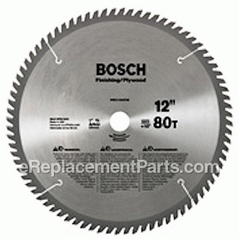 12 ATB 1 Arbor 80 Tooth Table Saw Blade - PRO1280FIN:Bosch