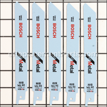 5 Pk. Reciprocating Saw Blades - RM624:Bosch