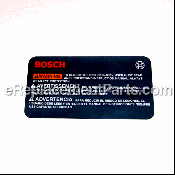 Manufacturers Nameplate - 2610994183:Bosch