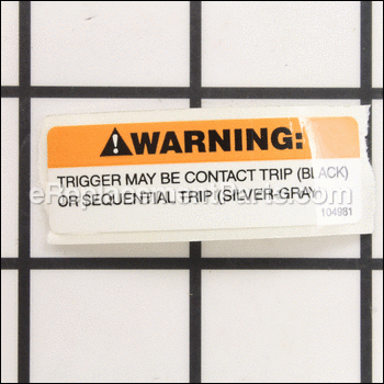 Label-warning - 104981:Bostitch