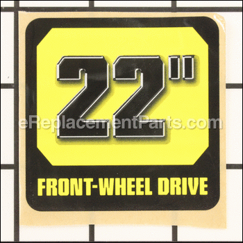 Decal, 22 Front Wheel Drive B - 7103962YP:Briggs and Stratton