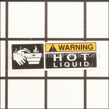 Decal, Warning-hot Liquid - 03409.0002:BUNN