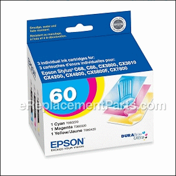 Multipack Color Ink Cartridges - T060520:Epson