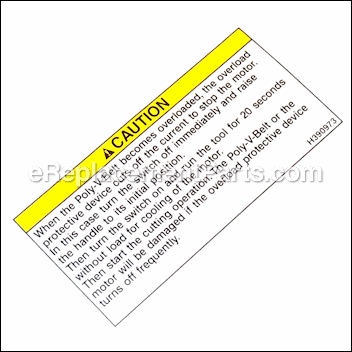 Caution Label (e) - 310871:Metabo HPT (Hitachi)