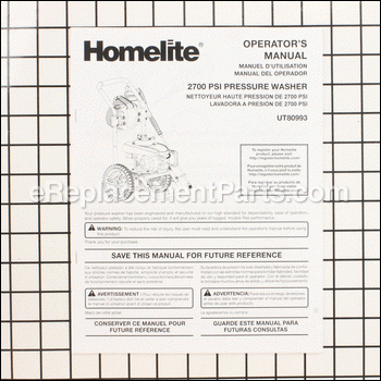Operator's Manual - 988000424:Homelite