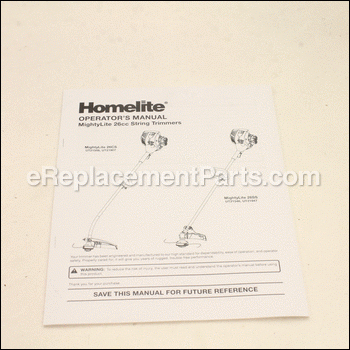Operator's Manual (96008900 - 987000037:Homelite
