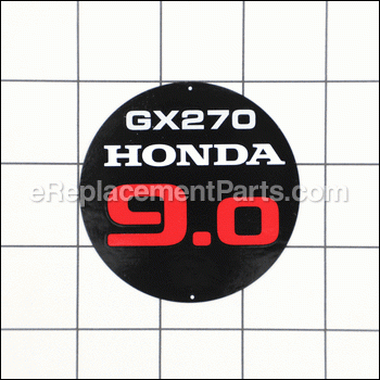 Emblem - Gx270 9.0 - 87521-ZH9-030:Honda