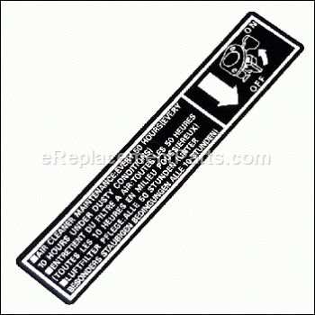 Mark- Air Cleaner Caution - 87524-ZE8-000:Honda