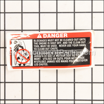 Decal, Danger, Deflector - 532181035:Husqvarna