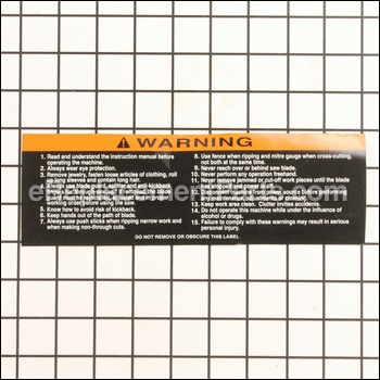 Warning Label - JTAS10-35:Jet