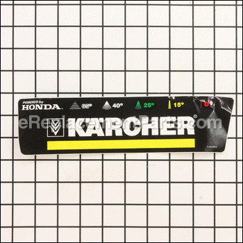 Universal Top Plate Label-5 No - 9.138-383.0:Karcher