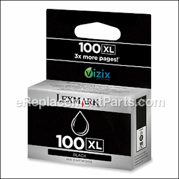 100Xl Black High Yield Return Program Ink Cartridge - 14N1068:Lexmark