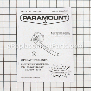 Operator Manual - 534886570:Paramount