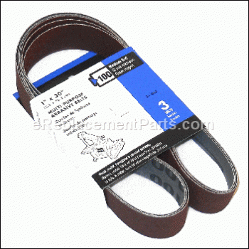 1 X 30 Sanding Belt 100 Grit 3 Pak - 31-063:Delta