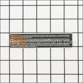 Warning Label - A16309:Porter Cable