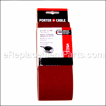 Sandpaper Belts, 5-pack (100 Grit) - 712401005:Porter Cable