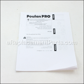 Manual - 115156126:Poulan