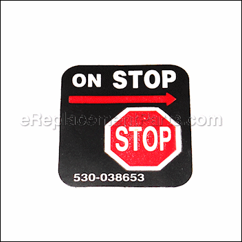 Decal-On/Stop - 530038653:Poulan