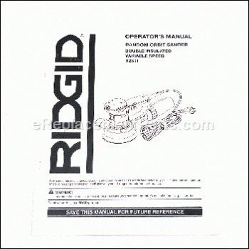 Operator's Manual (960973003) - 983000861:Ridgid