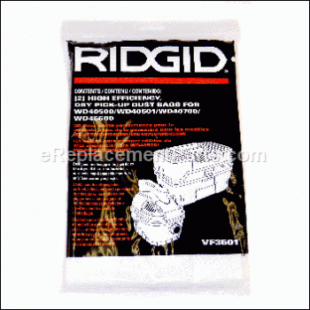 Vf3501 3-4.5 Gallon Filter Bag - 23738:Ridgid