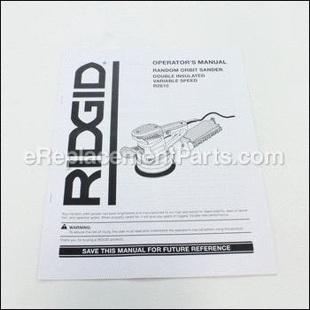 Operators Manual - R2610 - 983000235:Ridgid