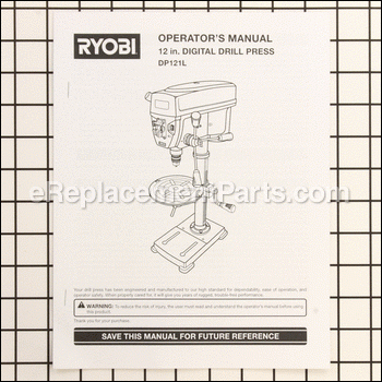 Operators Manual Dp121l - 983000642:Ryobi