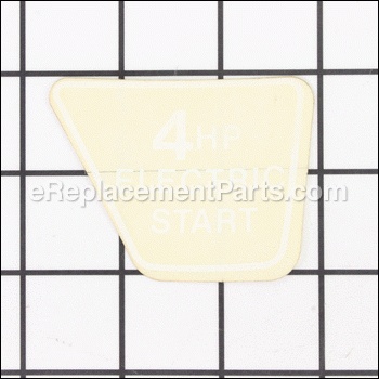 Decal, 4 H.p. Electric Start - 7015025YP:Snapper