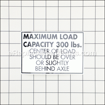 Decal, Maximum Capacity Cautio - 7012464YP:Snapper
