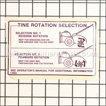 Decal, Tine Rotor - 7018592YP:Snapper