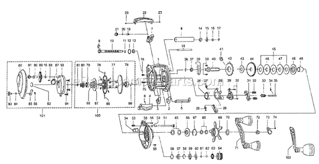Abu Garcia NaCl60-HS Parts List and Diagram : eReplacementParts.com
