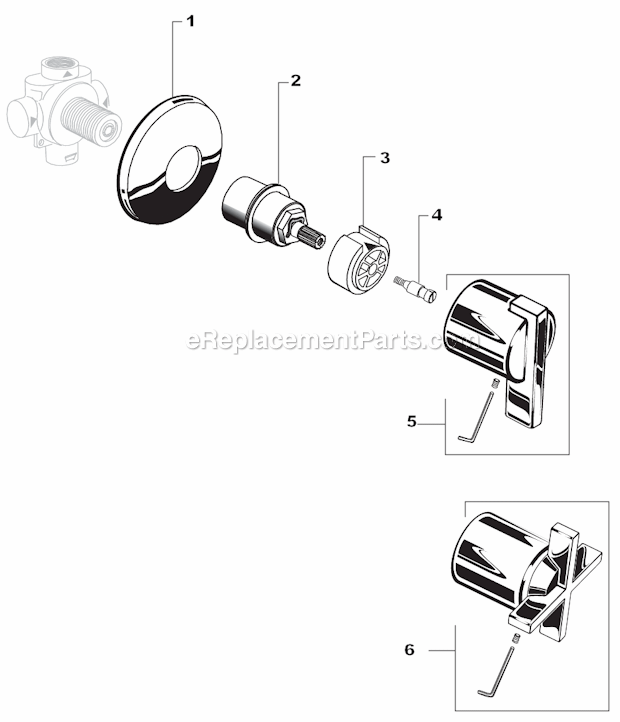 American Standard T430.430 Berwick Diverter Trim Kit Page A Diagram