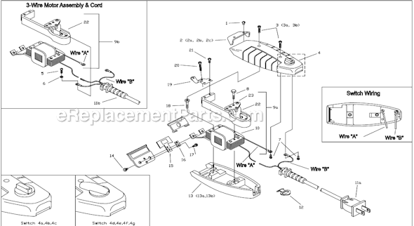 Andis T-OUTLINER 120V Trimmer Page A Diagram