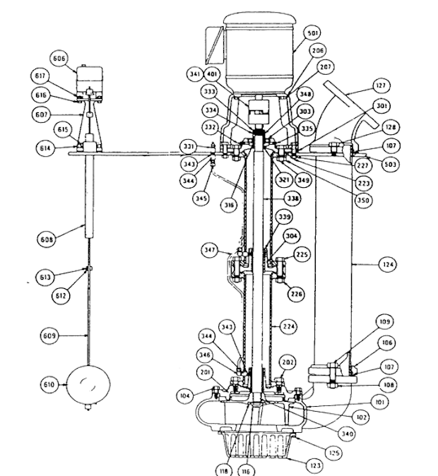 Armstrong 5240 Old Style Sewage Pump Page A Diagram