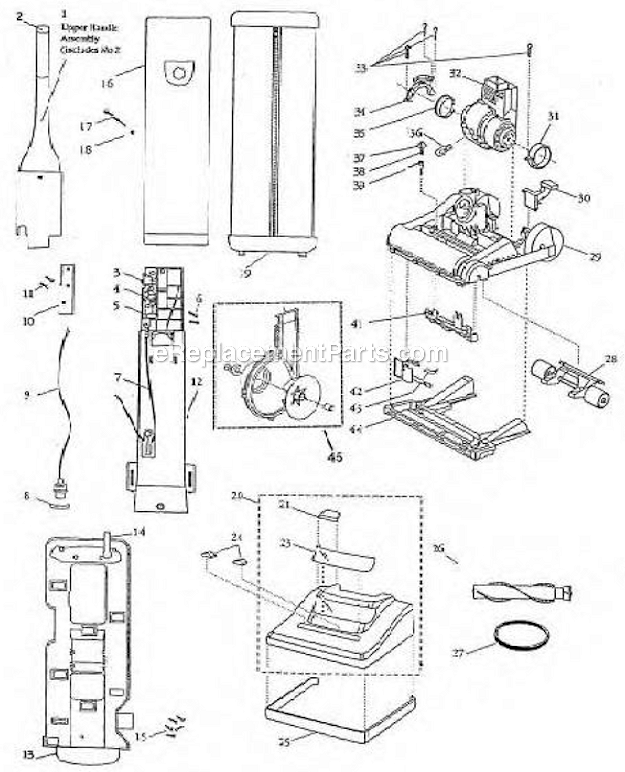 Bissell 3511-1 Power Partner Upright Page A Diagram