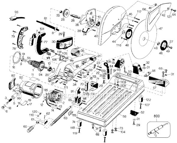 Black and Decker 2730 Type 3 14 Chop Saw Page A Diagram