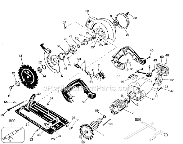 Black and Decker 3027-09 Type 5 7 1/4 Saw Cat Circular Saw Page A Diagram