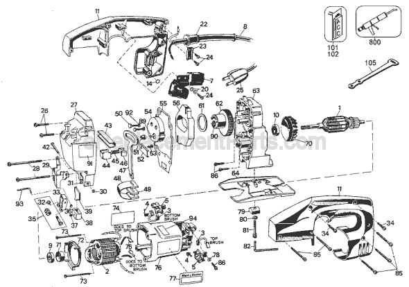 Black and Decker 3153-10 Type 2 Jig Saw Page A Diagram
