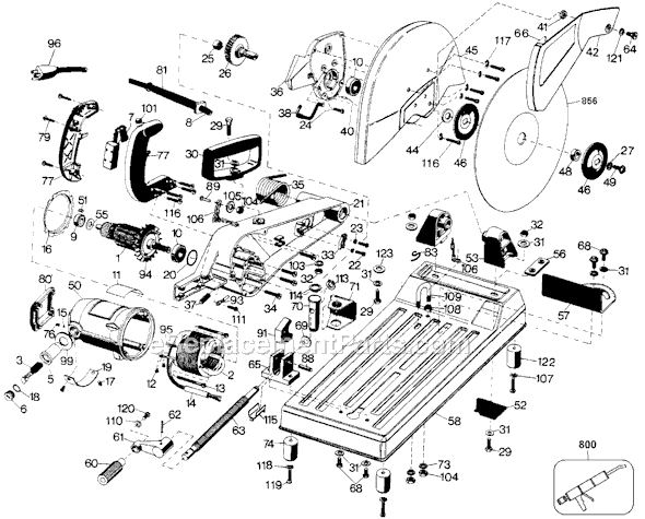Black and Decker 3934 Type 4 14 Chop Saw Page A Diagram