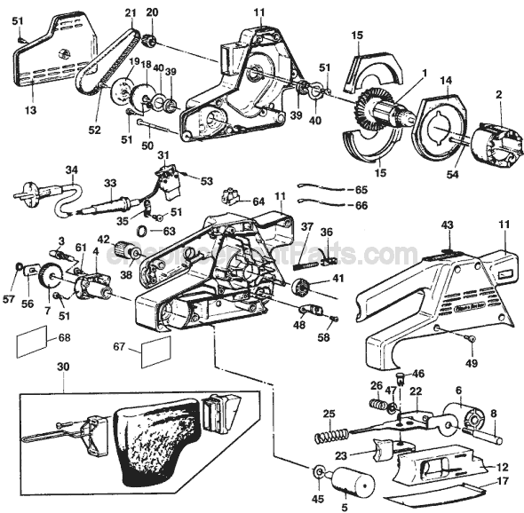 Black and Decker 7496 Type 2 Sander Page A Diagram