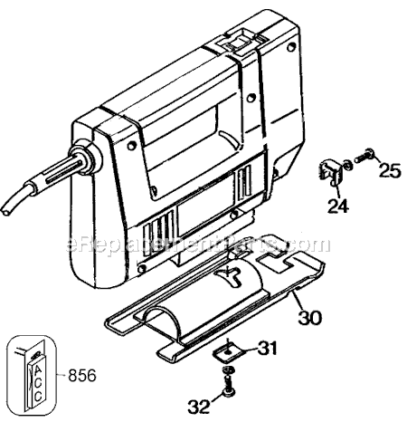 Black and Decker 7548-04 Type 3 Variable Speed Jig Saw Page A Diagram