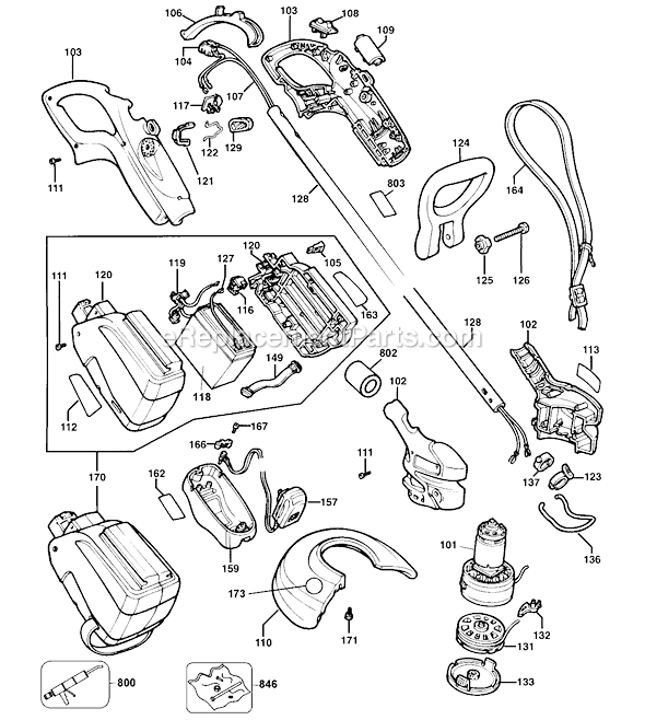 Black and Decker 78354 Type 3 9 Cordless Trimmer / Edger Page A Diagram