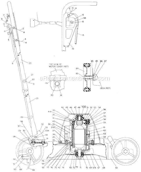 Black and Decker 8000 Type 5 18 Single Mower 115 Volt Page A Diagram