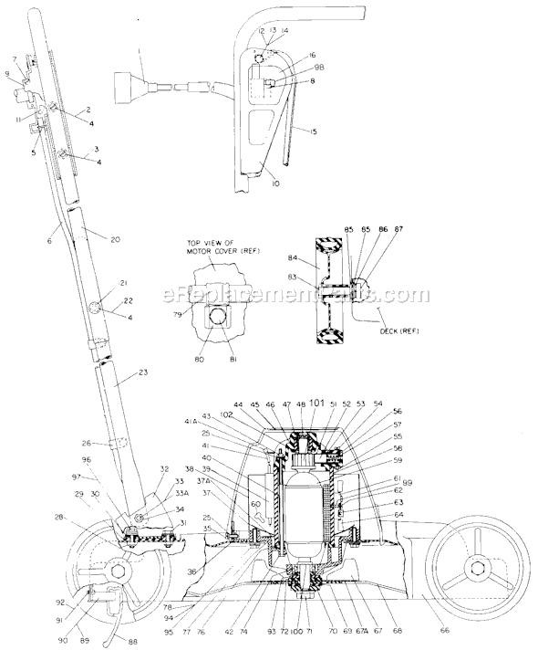 Black and Decker 8000 Type 8 18 Single Mower 115 Volt Page A Diagram