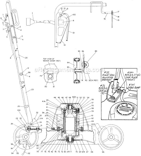 Black and Decker 8008 Type 2 Deluxe 18 Lawn Mower Page A Diagram
