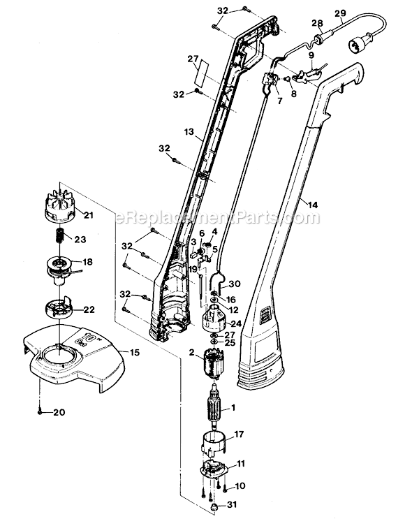 Black and Decker 82300 Type 2 10 String Trimmer Page A Diagram