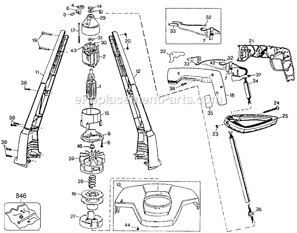 Black and Decker 82312-04 Type 1 12 Bump Feed Trimmer Page A Diagram