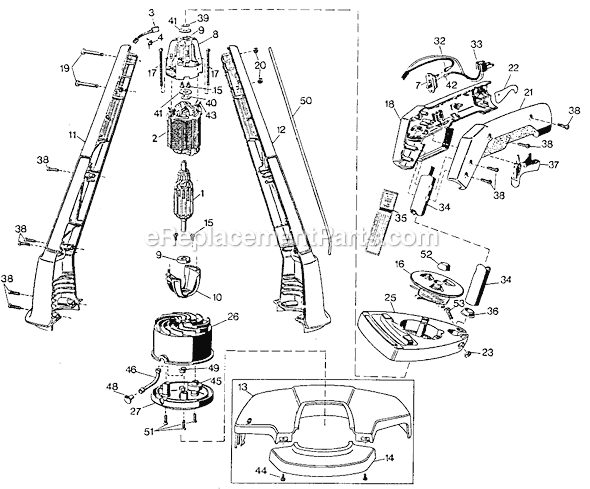 Black and Decker 82332 Type 1 12 Bump Feed Weed Trimmer Page A Diagram